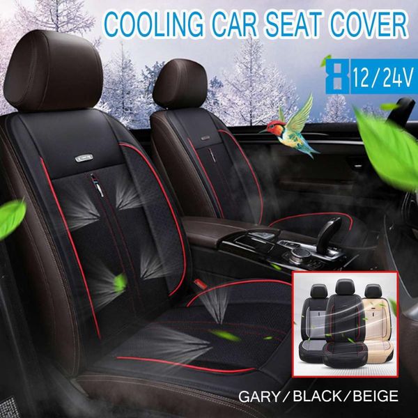 

8 built-in fan 3d cooling fan cool cushion blowing cool 12v/24v 3 speed ventilation cushion summer air cooler car seat cover