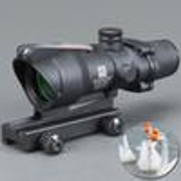 

США стоковый охотничий прицел Trijicon ACOG 4X32 Real Fiber Optics красный зеленый с подсветкой Шевронное стекло травленая сетка тактический оптический прицел
