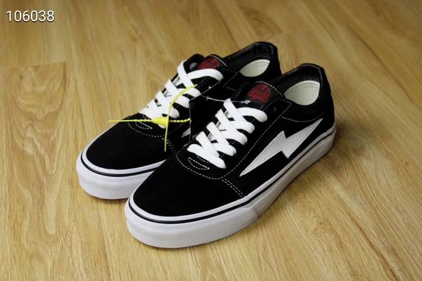 

men redthunder suede casual shoes womens red thunder believe myself canvas sports skateboarding sneakers 35-44, Black