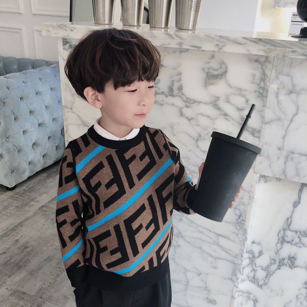 

New arrival boy girl weater children clothing pattern knitted weater baby boy pullover weater knitwear, Blue