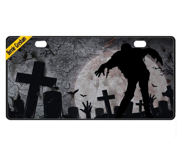 2019 Bernie Gresham License Plate Cover Cross Metal License Plate