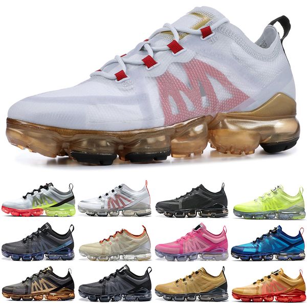 

2019 Xamropav Men Women Running Shoes Triple Black Silver Volt Royal Blue Gold Red Grey Pink Mens Athletic Sports Sneakers Size 36-45