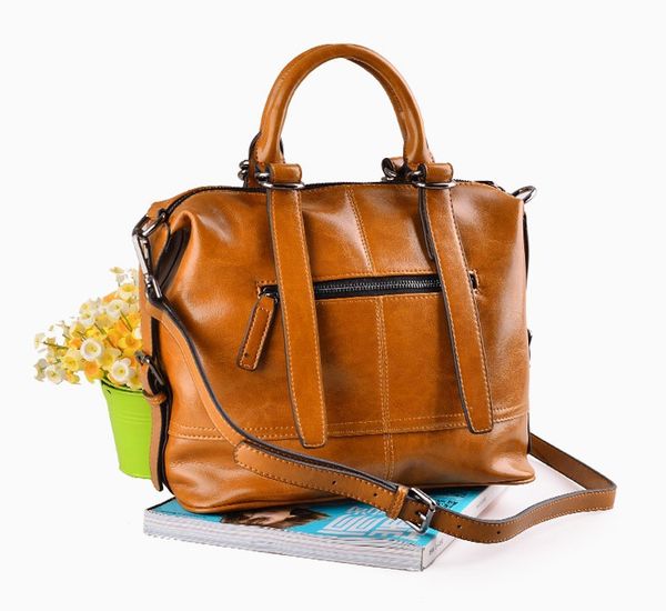 

zency new fashion 100% genuine leather elegant women handbags lady messenger crossbody bag luxury female tote purse