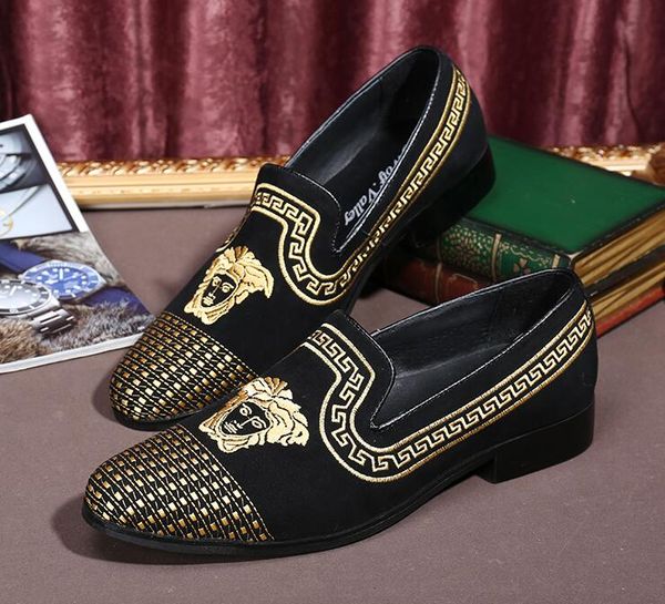

2019 Zapatos hombre цистал скрытые пятки обувь для мужчин выпускного вечера слипон черный шипастые мокасины sapato социальной формальной обуви мужчины 278