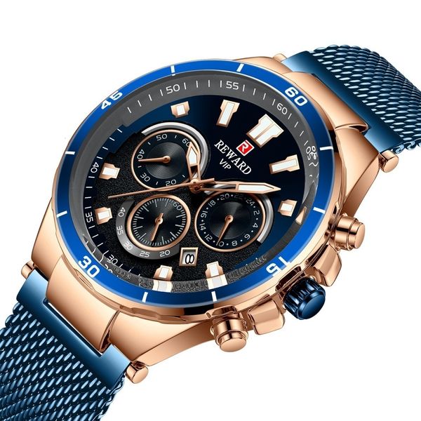 

new wrist watch male motion more function surface business waterproof mens fashion mechanical casual chronograph watches master wristwatches, Slivery;brown