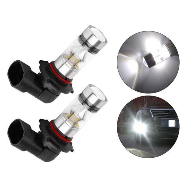 

franchise 2x led fog driving drl9005 hb3 100w 2323 light bulbs 6000k white auto parking light turn side lamps signal
