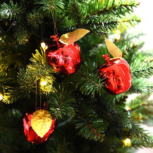 

christmas apples pendant gold-plated christmas tree decorations hanging apples decoration ornament home decor