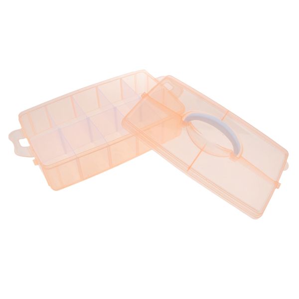 

10 grids handheld storage box case home organizer earring jewelry container