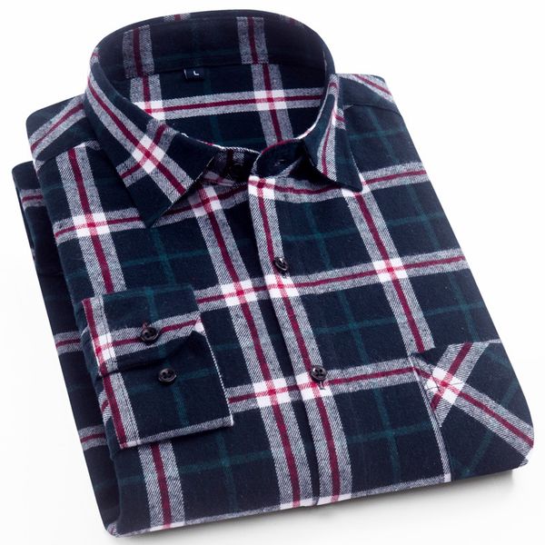 

new 100% cotton long sleeve shirts spring autumn casual men plaid shirt soft comfort slim fit styles brand man button clothes, White;black