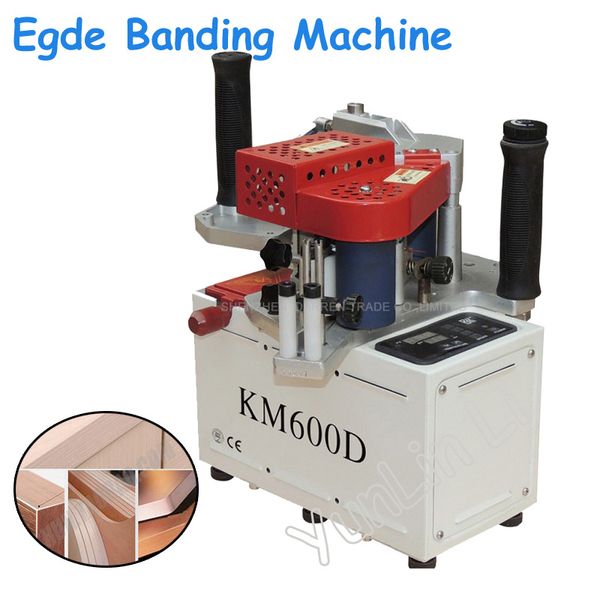 

220v/110v edge banding machine with speed control portable edge bander model signal unit with english instruction kd600d