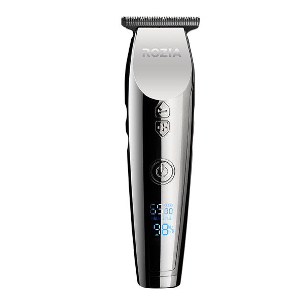 

rozia lcd digital hair clipper three gear can be adjusted retro oil head electric clipper barber carving trimming carved white hair clippers