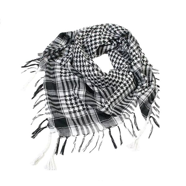 

new design fashion 15 colors women men checkered arab grid neck keffiyeh palestine scarf wrap shawl black white, Blue;gray