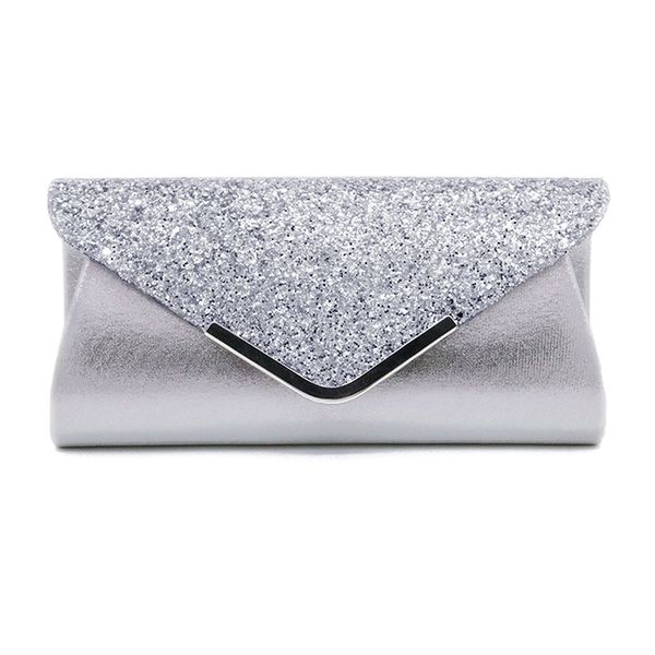 

shiny solid pvc wedding bride evening clutch bags with chain envelope small handbags fashion party pouch women business bag