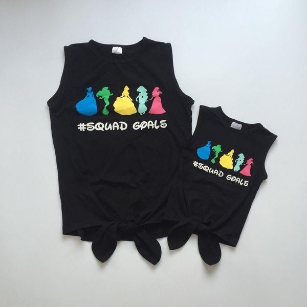 

mommy me clothes girls summer waistcoat "squad goals" waistcoat mom and me boutique clothes, Blue
