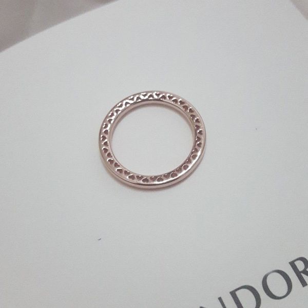 

2019 925 sterling silver radiant сердце розового золота кольцо первоначально коробок для золотого кольца pandora украшения для женщин лучшег