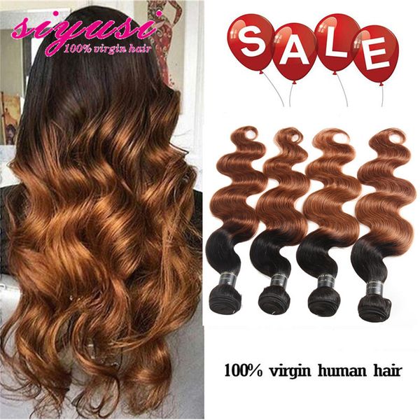 Ombre Brazilian Hair Body Wave 3 4 Bundles Ombre Human Hair Body