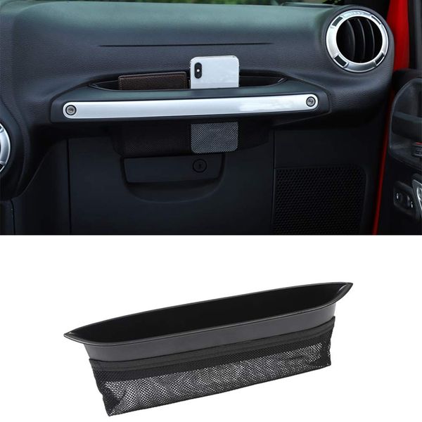 

grabtray passenger storage tray organizer grab handle accessory box for 2011-2017 wrangler jk jku 2/4-door