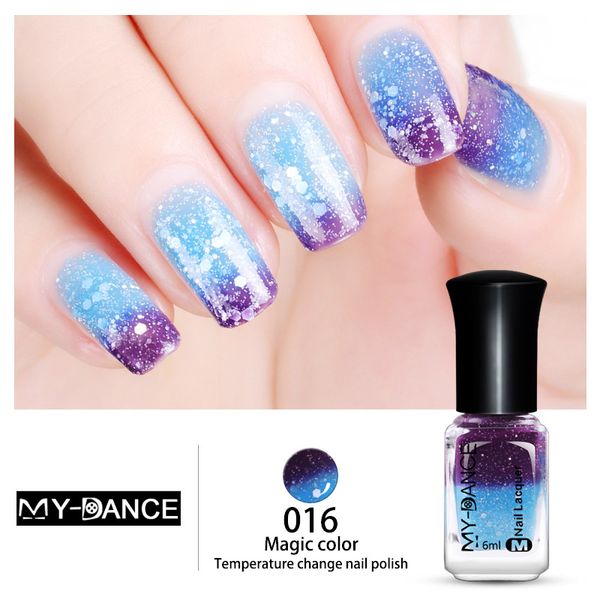 

water-based temperature colour changing nail polish non-toxic thermal fashion manicure mh88