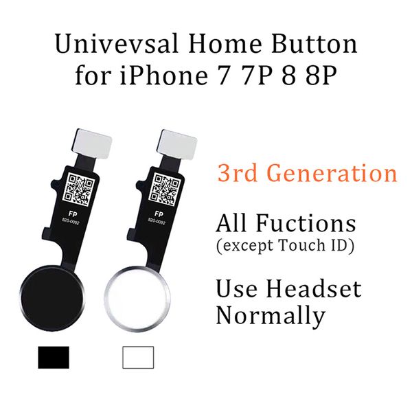 

Univer al home button flex for iphone 7 8 plu return home function olution 3rd generation black white gold ro egold hip