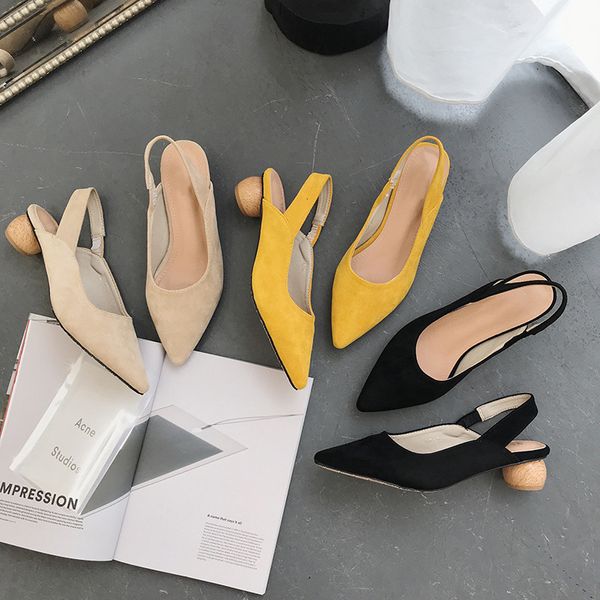 

monmoira geometric heel women pumps elegant slingbacks ladies shoes pointed toe suede high heels shoes women swb0185, Black;white