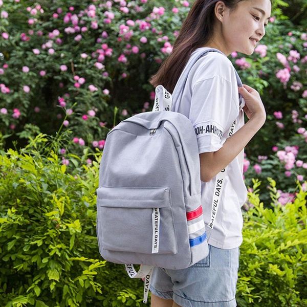 

canvas school bag travel backpack tote shoulder bag student backpack#g30