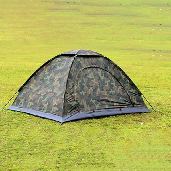 

portable outdoor camping double persons tent waterproof dirt-proof camouflage folding tent for travelling hiking