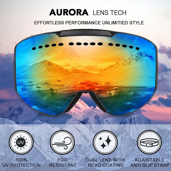 

maxjuli ski goggles uv protection anti-fog snow goggles for men women youth goggles m2