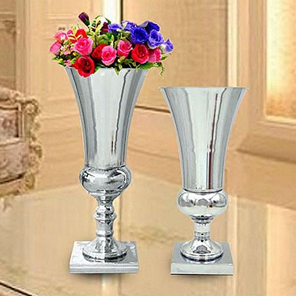 

luxury silver wedding flower vase table centerpiece party decoration supply 10 pcs