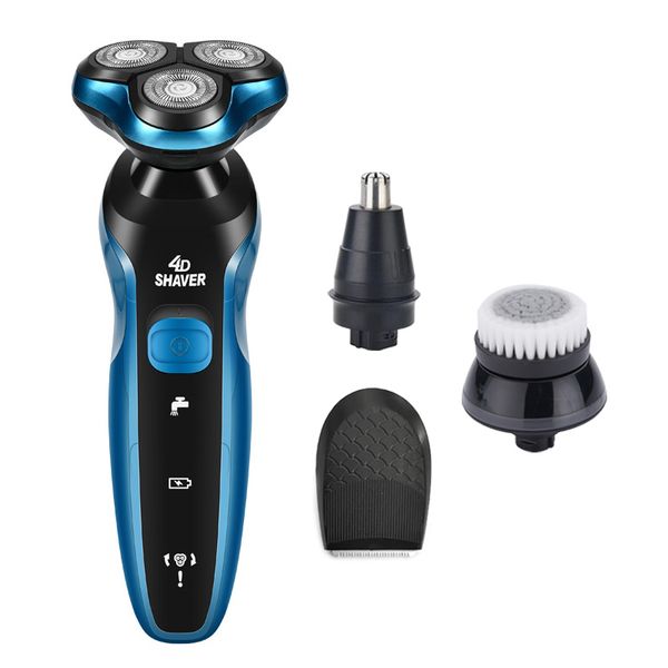 

rechargeable electric shaver washable beard trimmer floating 3 blades razor multifunctional 4 in 1 nose hair trimmer 220v 35d