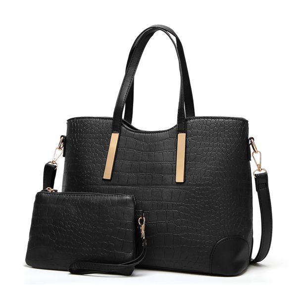 

2pcs/set women handbags pu leather shoulder bags tassel bucket purses and handbags female large capacity tote bag sac femme