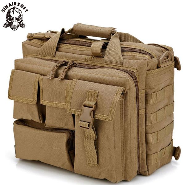 

sinairsoft men's travel bag shoulder outdoor sport bag molle rucksack lapcomputer camera mochila tactical messenger