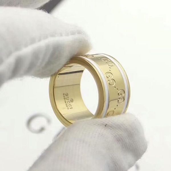 

Дизайнер обручальные кольца для любителей дизайнерский бренд 4 цвета кольцо пись