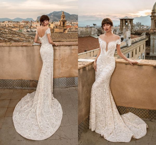 

sexy белый русалка v шеи кружева свадебные платья elegant плеча свадебные платья 2019 плюс размер свадебное платье vestidos de novia mg110, White