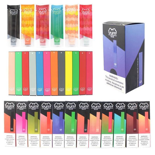 

Puff Bar одноразовое устройство 20 цветов с кодом безопасности 1,3 мл Pod 280mAh аккумулятор Puffbar Vape Pen пустой