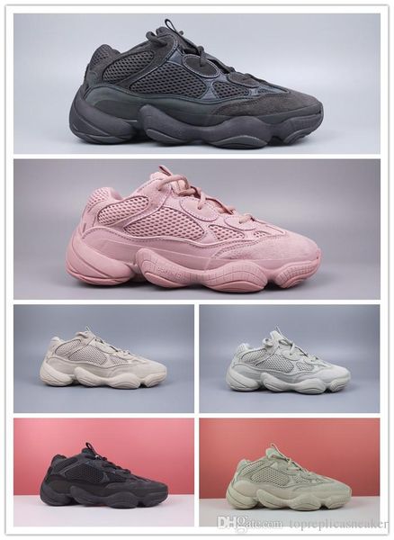 

New Desert Rat 500 Salt Super Moon Yellow Utility Black Blush Designer Shoes 500 Cow Leather Running Shoes 3M Reflective Sneakers size 36-46