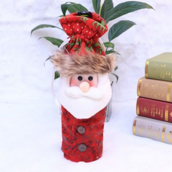 

christmas decoration wine bottle cover cute cartoon shape concise practical durable cartoon shape wine bottle cover