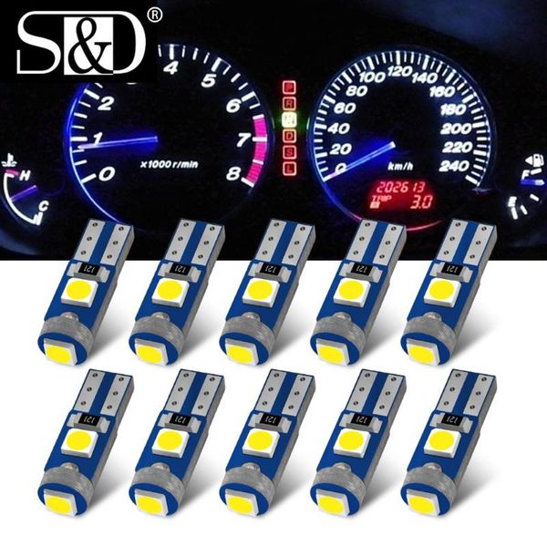 

10pcs t5 led lights w1.2w w3w led super bright 3030 car interior light auto side wedge dashboard gauge instrument lamp bulb