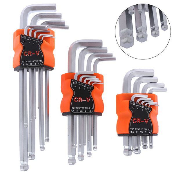 

9pcs/set l wrench ball end long arm hex key allen wrench set powerful repair tool