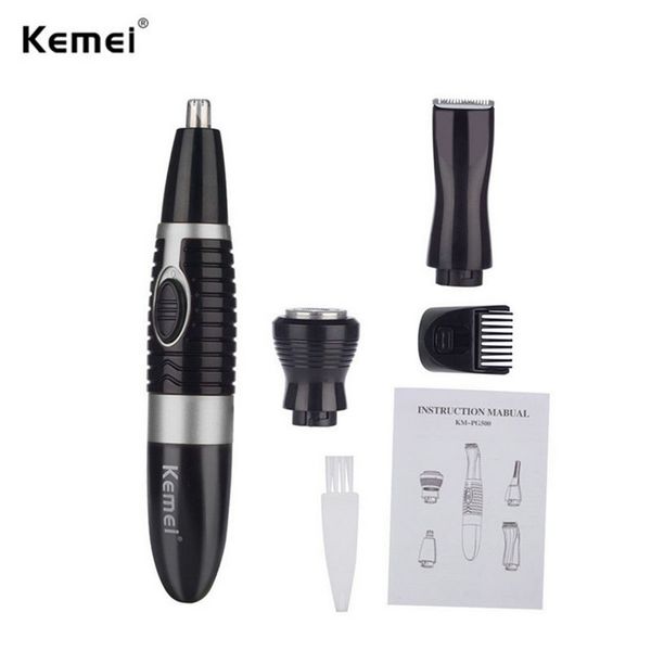 

kemei pg500 4in1 nose ear hair trimmer eye brow beard trimer tondeuse barbe et nezr moustache battery operated yvsnm