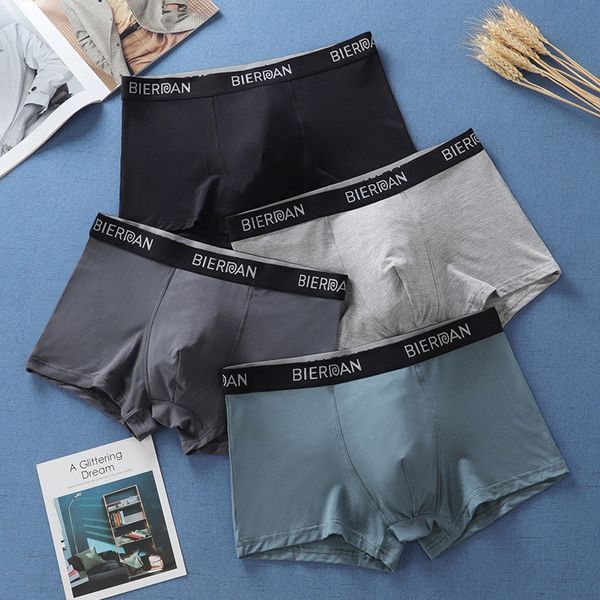 

d9yhd boxed men's modal middle waist soft texture printed boxed men's underwear modal middle waist boxer underwear pants soft text, Black;white