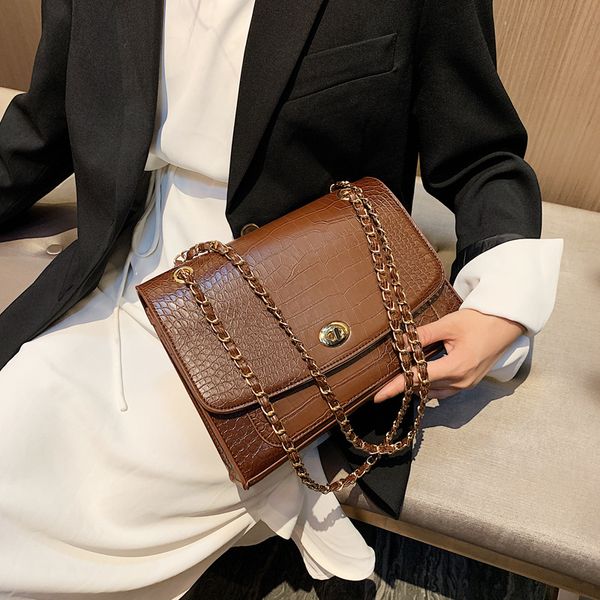 

crocodile pattern crossbody bags for women 2019 chain handbag small bag pu leather hand bag ladies shoulder bags