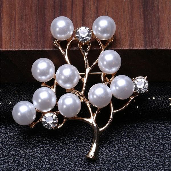 

новая мода branch имитация pearl rhinestone брошь для женщин подарка венчания цветка pin брошь ювелирные изделия серебро золото цвет, Gray