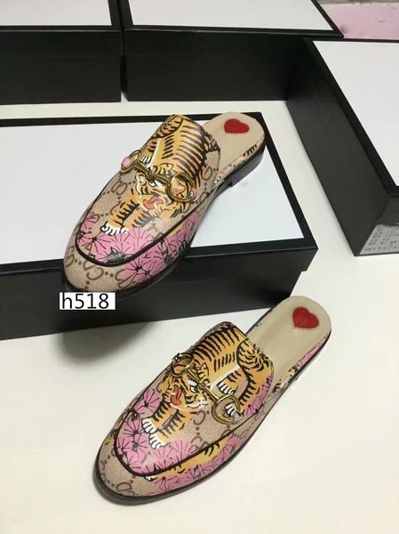 

new sale 423513 princetown designer classic slippery metal buckle beach slippers soft lovers slippers size, Black