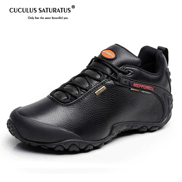 

hiking shoes autumn winter genuine leather outdoor mens women sport trekking mountain athletic shoes 224-5