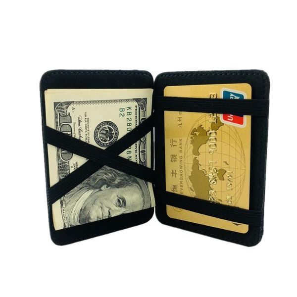 

2020 мужчины тонкий кошелек магия кожа pu тонкий мини кошелек малый мешок денег женщины кошельки кошельки, Red;black