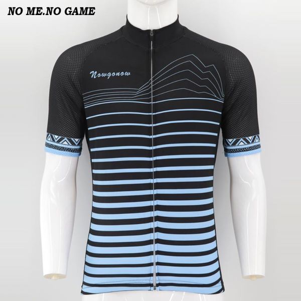 

classic no me no game pro bike training men's stripe short sleeve cycling jersey mtb jersey road bike clothes racing clothing, Black;red