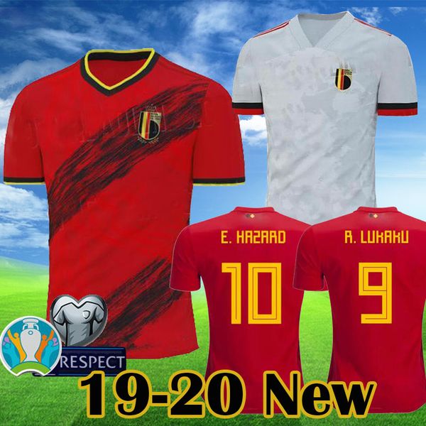 

19 20 belgium maillot de foot hazard lukaku kompany soccer jerseys mertens de bruyne 2019 2020 red white football shirt camisa de futebol, Black;yellow