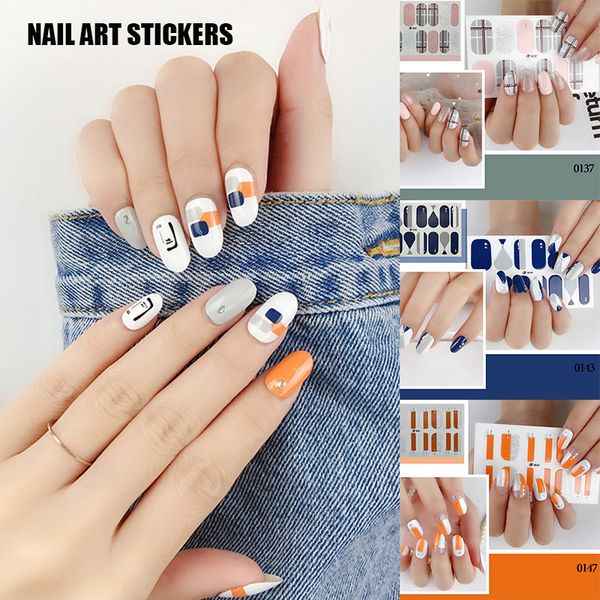 

nail art manicure decor diy stickers nail glitter sticker simulated gel decals supplies ey669, Black