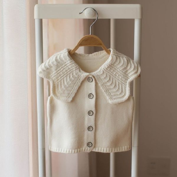 

autumn infant girls sleeveless lapel collar knitwear vest waistcoat baby knitted cardigan kids casual outerwear coats, Camo