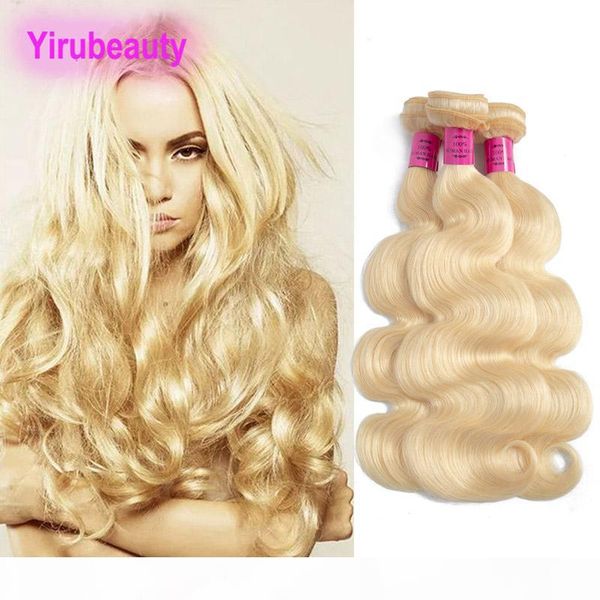 

malaysian 10a human hair 613# blonde straight remy hair weaves double wefts straight 613 color 8-30inch yiruhair